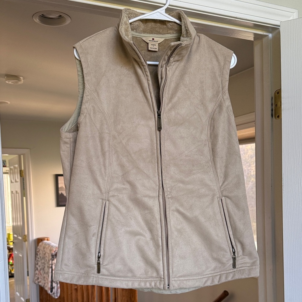 Woolrich Women's Suede Zip-Up Vest